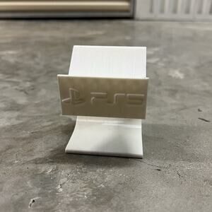 3D Printed Display Stand for PlayStation PS5 DualSense Controller Holder White